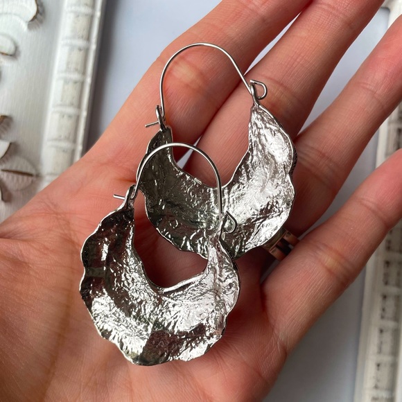 Silver Statement Earrings - Picture 6 of 7